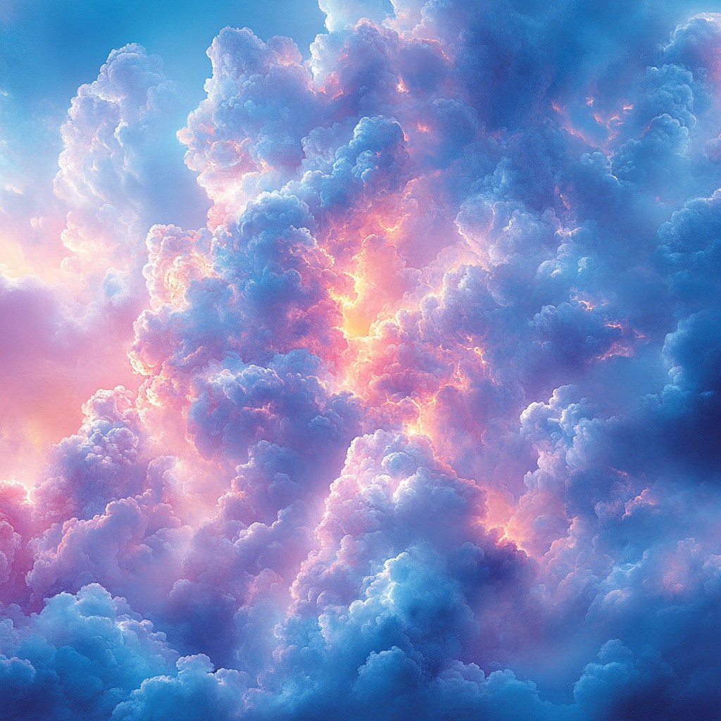 Blue, Cloud, Daytime, Pink, Cumulus, Meteorological phenomenon, Purple