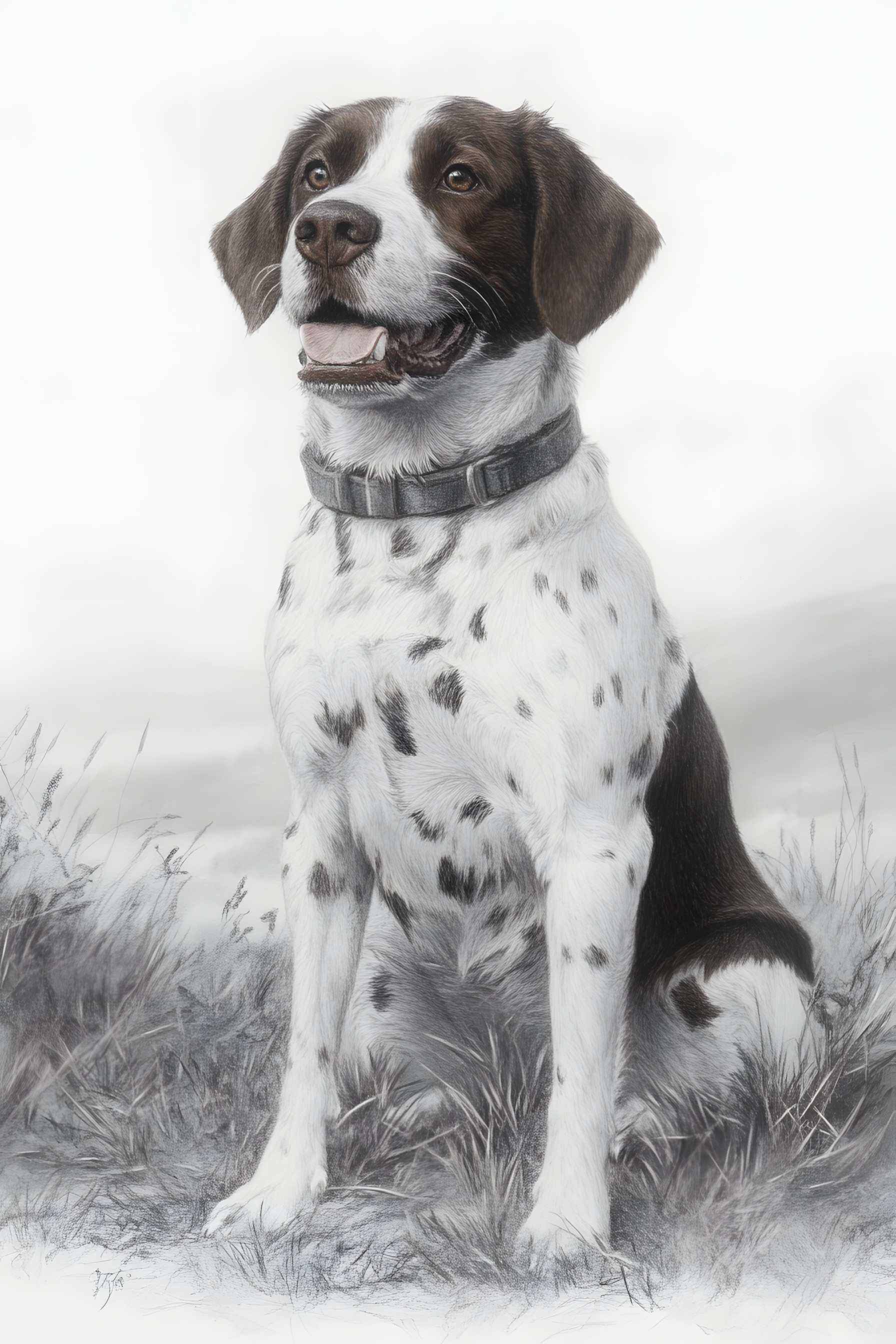 Dog, Vertebrate, Carnivores, Black, Snout, Canidae, Pointing dog, Gun dog, Collar, Pointer, Braque Francais, German Shorthaired Pointer, Auvergne pointer, Ancient dog breeds, Old Danish Pointer, Working animal, Street dog, Dog collar, Rare dog breed, Braque du Bourbonnais