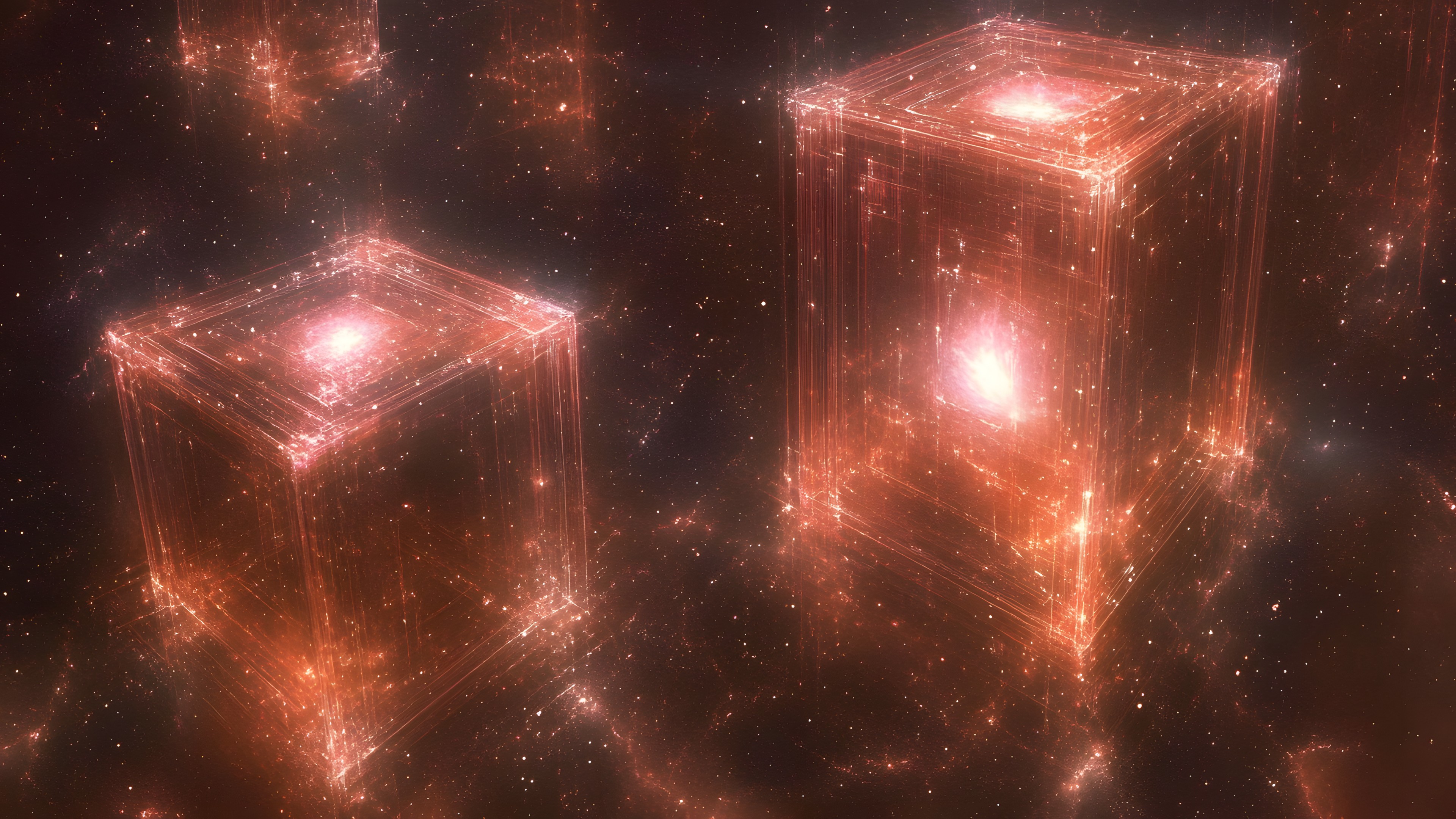 Orange, Pink, Lens flare, Graphics, Fractal art, Science