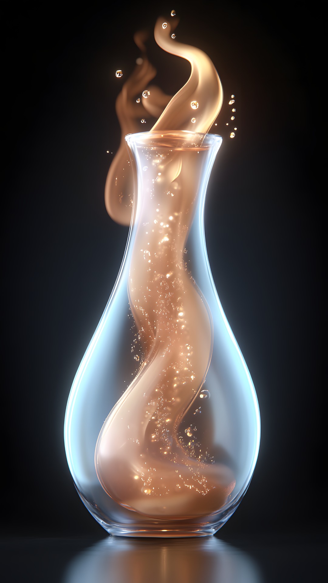 Fluid, Liquid, Graphics, Flame, Vase, Still life photography, Fire, Heat, Graphic design, Science