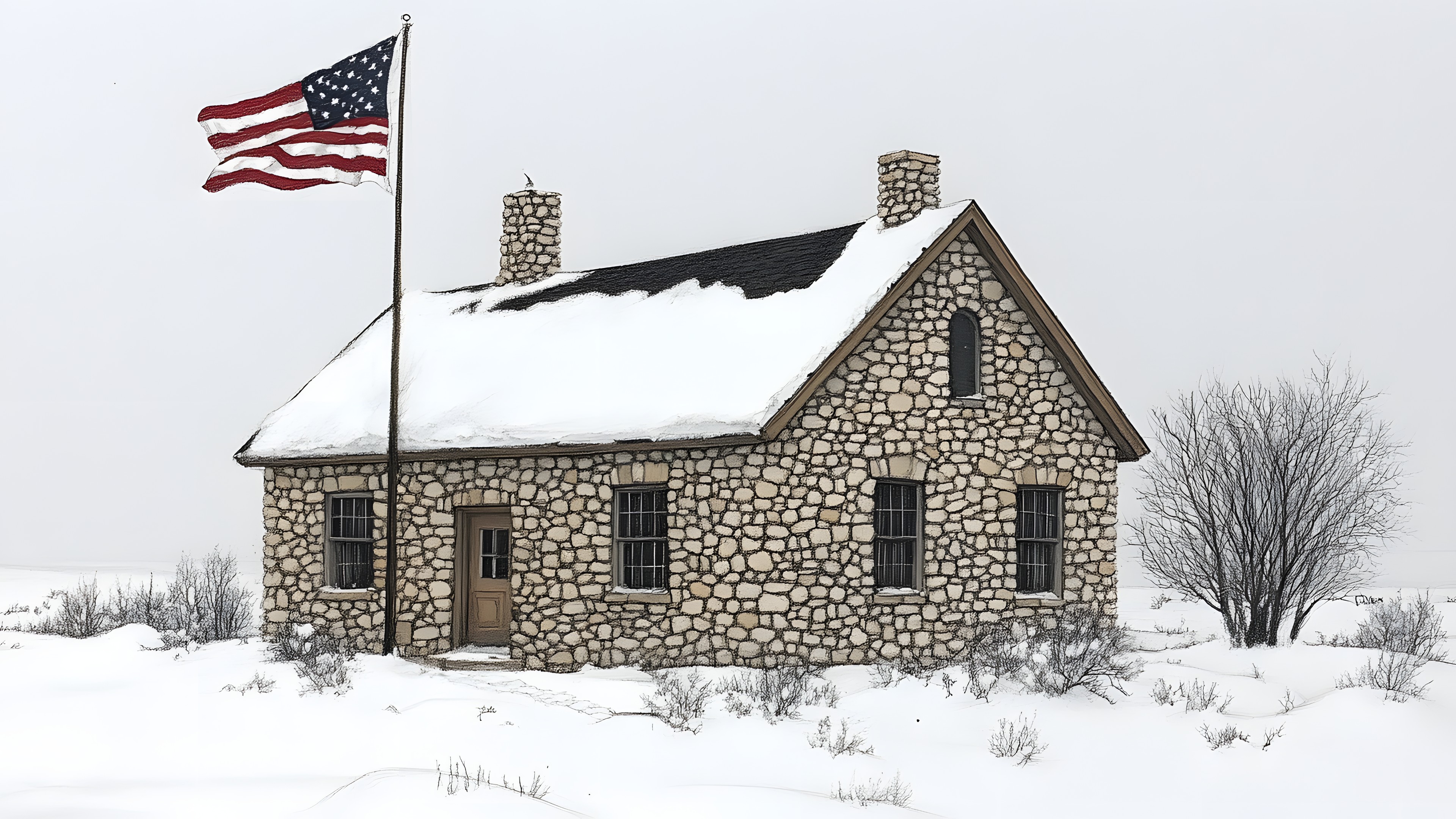 Snow, Winter, House, Cottage, Freezing, Slope, Precipitation, Winter storm, Frost, Ice, Chimney