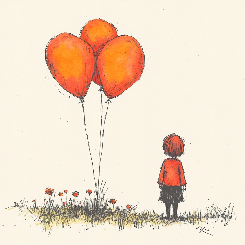 Illustration, Balloon, Paint, Child, Watercolor painting, Graphics, Child art, Animation, Party Supply