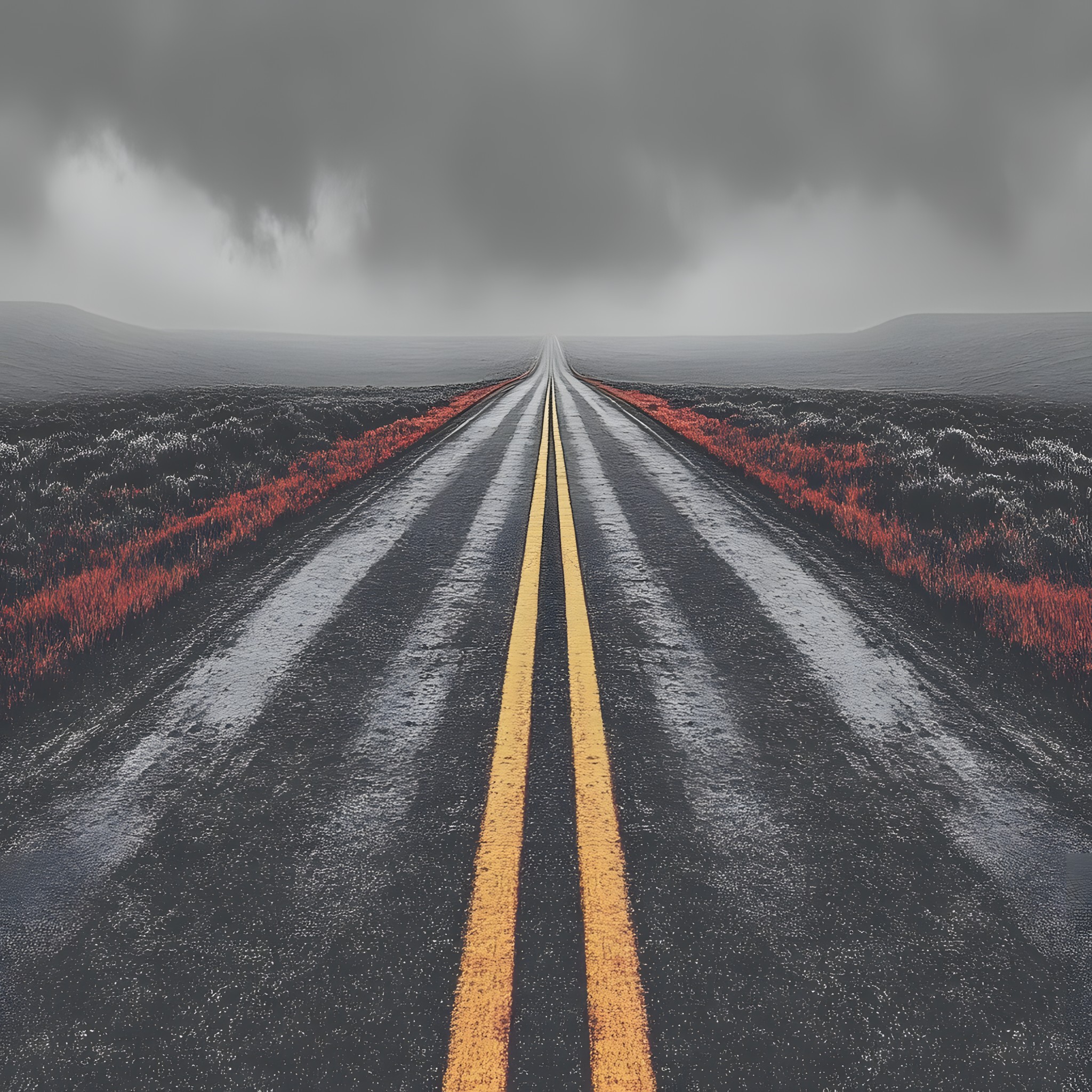 Road, Horizon, atmospheric phenomenon, Asphalt, Thoroughfare, Highway, Evening, Tar, Symmetry, Wind, Controlled-access highway