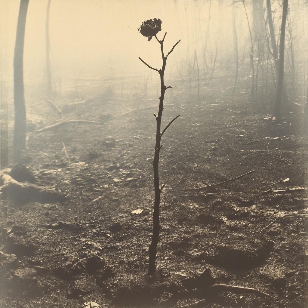 Branch, atmospheric phenomenon, Mist, Twig, Trunk, Fog, Monochrome, Black and white, Haze, Plant stem, Woodland, Autumn, Old-growth forest