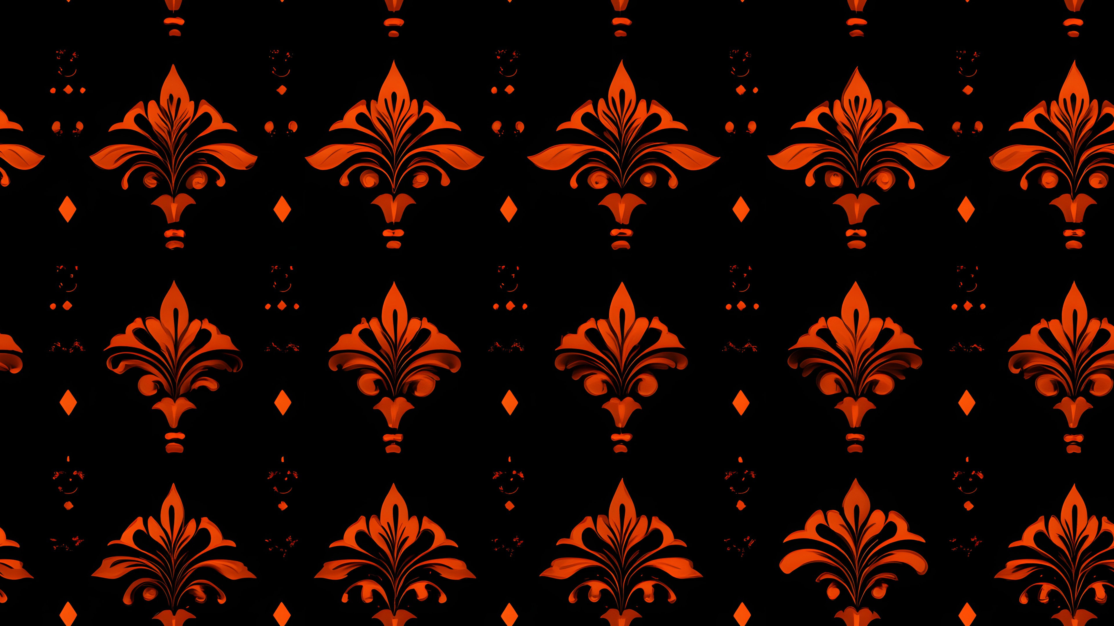 Orange, Motif, Symmetry, Graphics, Wallpaper