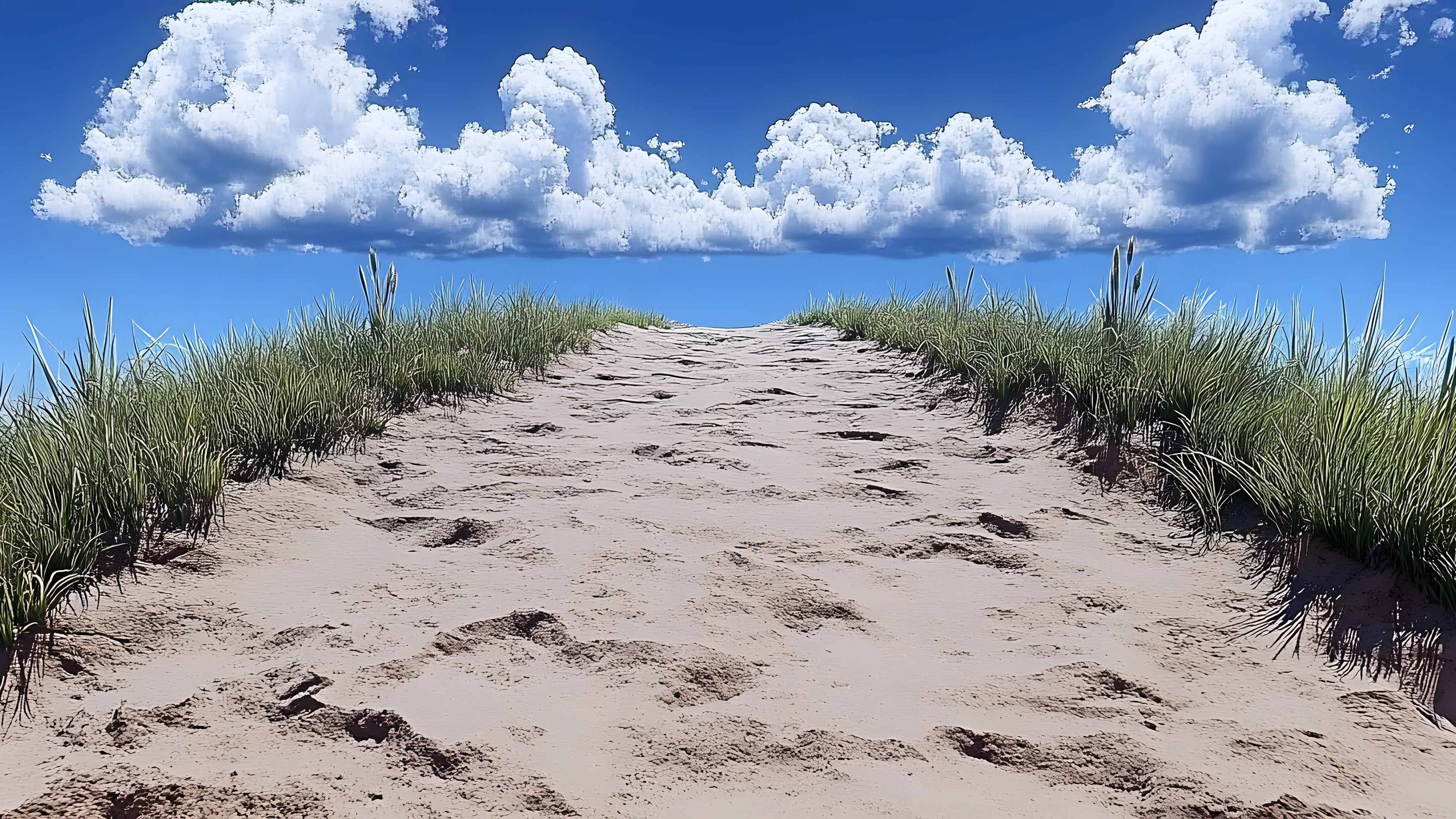 Blue, Natural environment, Sand, Aeolian landform, Ecoregion, Cloud, Dune, Cumulus, Desert, Soil, Wind, Blowout, Singing sand, Shadow