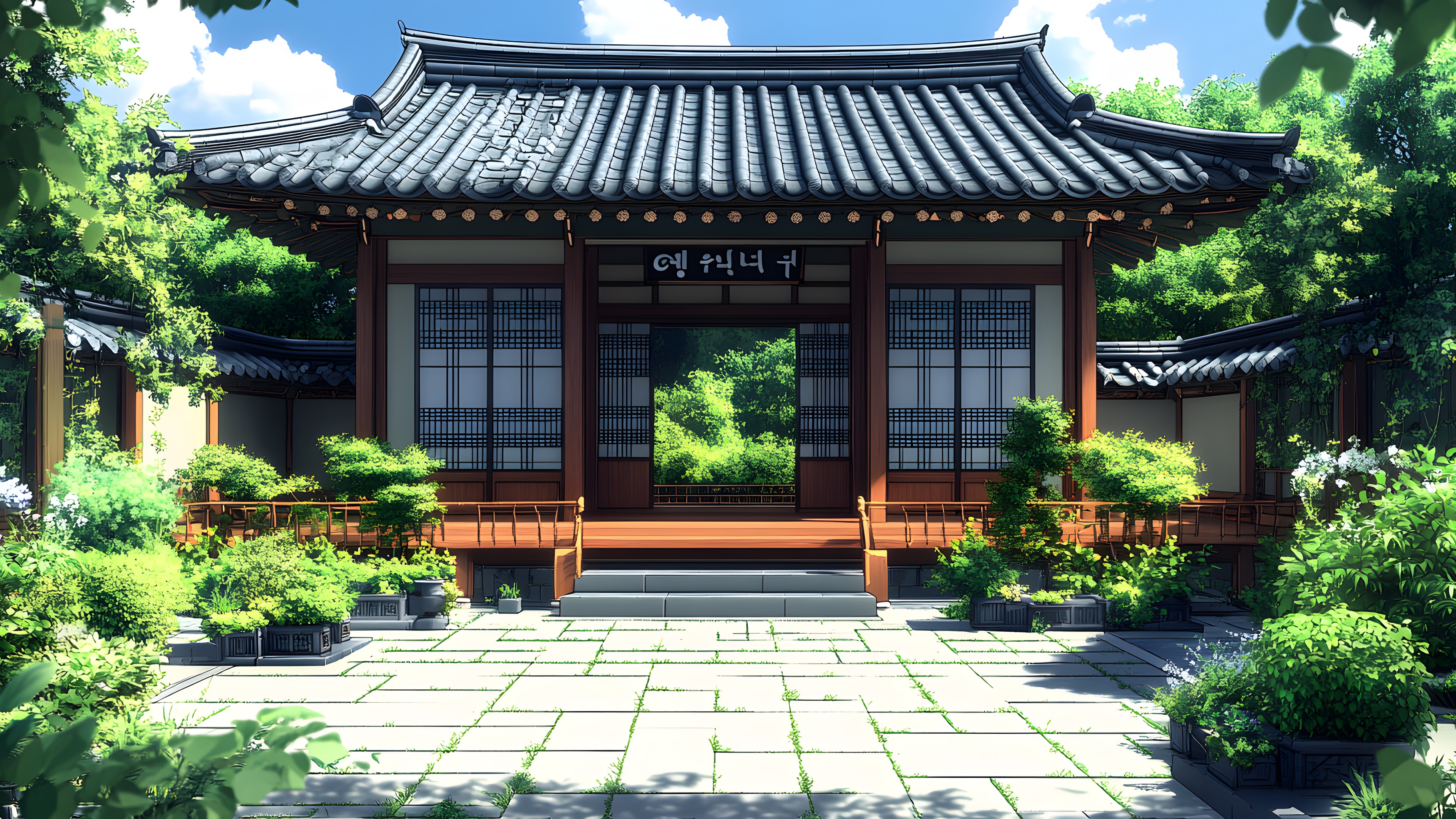 Chinese architecture, Japanese architecture, Architecture, Garden, Spring, Shade, Design, Outdoor Structure, Shinto shrine, Landscaping, Yard, Column, Eco hotel, Shrine, Courtyard, Temple, Botanical garden