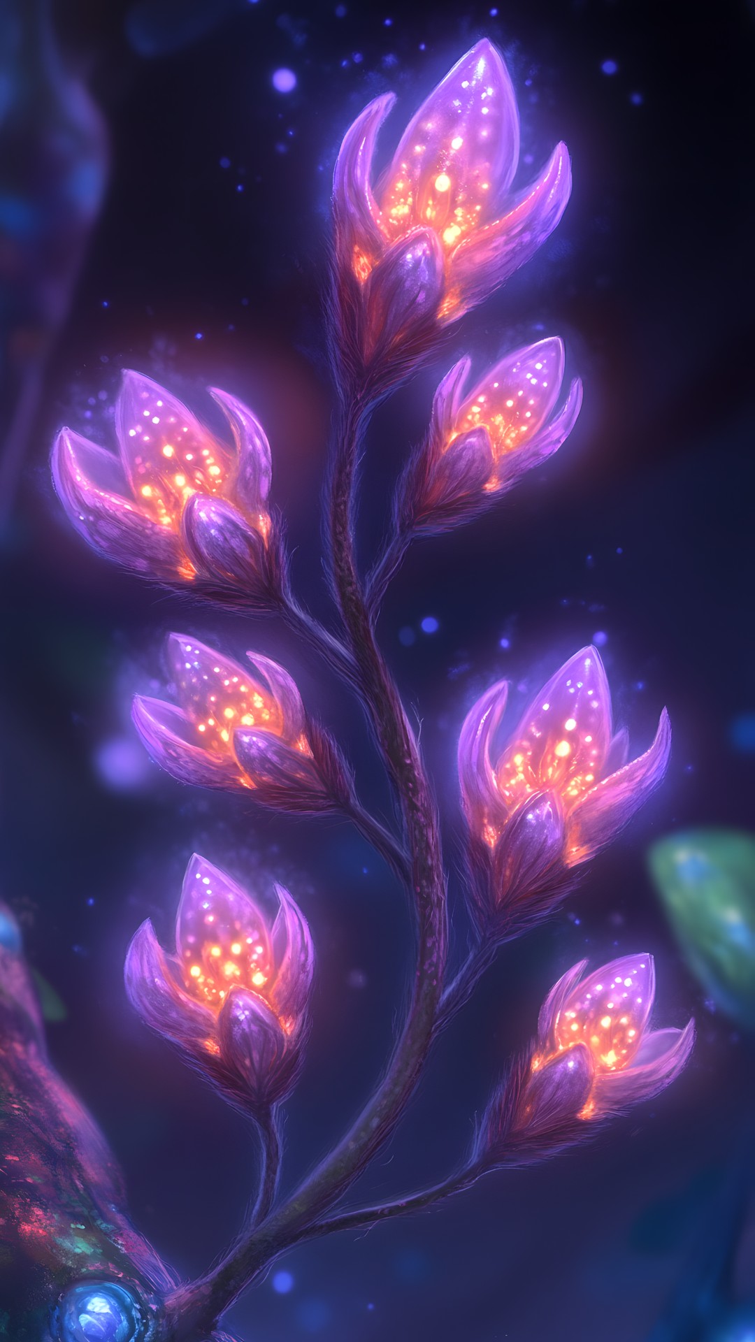 Flower, Petal, Pink, Purple, Flowering plant, Night, Graphics, Macro photography, Fractal art, Still life photography, Lilies