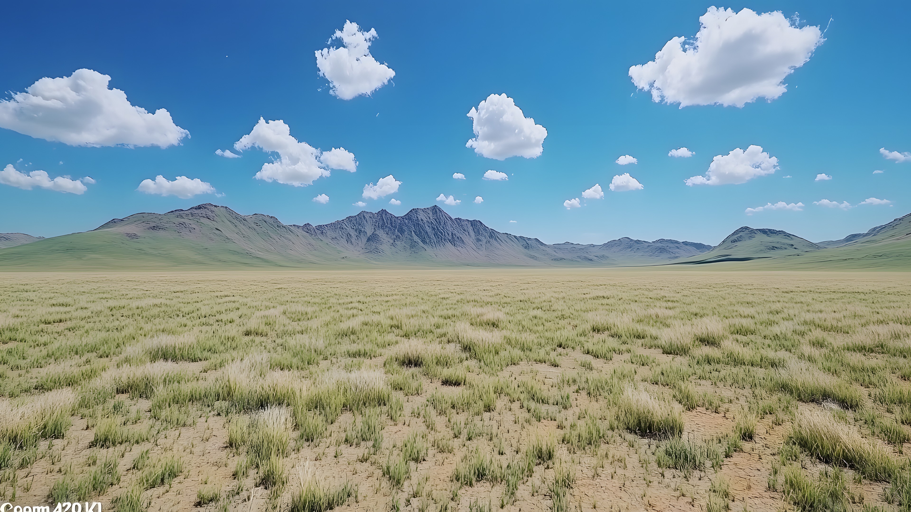 Blue, Mountainous landforms, Natural environment, Grass, Grassland, Ecoregion, Mountain, Cloud, Natural landscape, Plain, Horizon, Hill, Highland, Prairie, Steppe, Wilderness, Plant community, Terrain, Grasses, Field