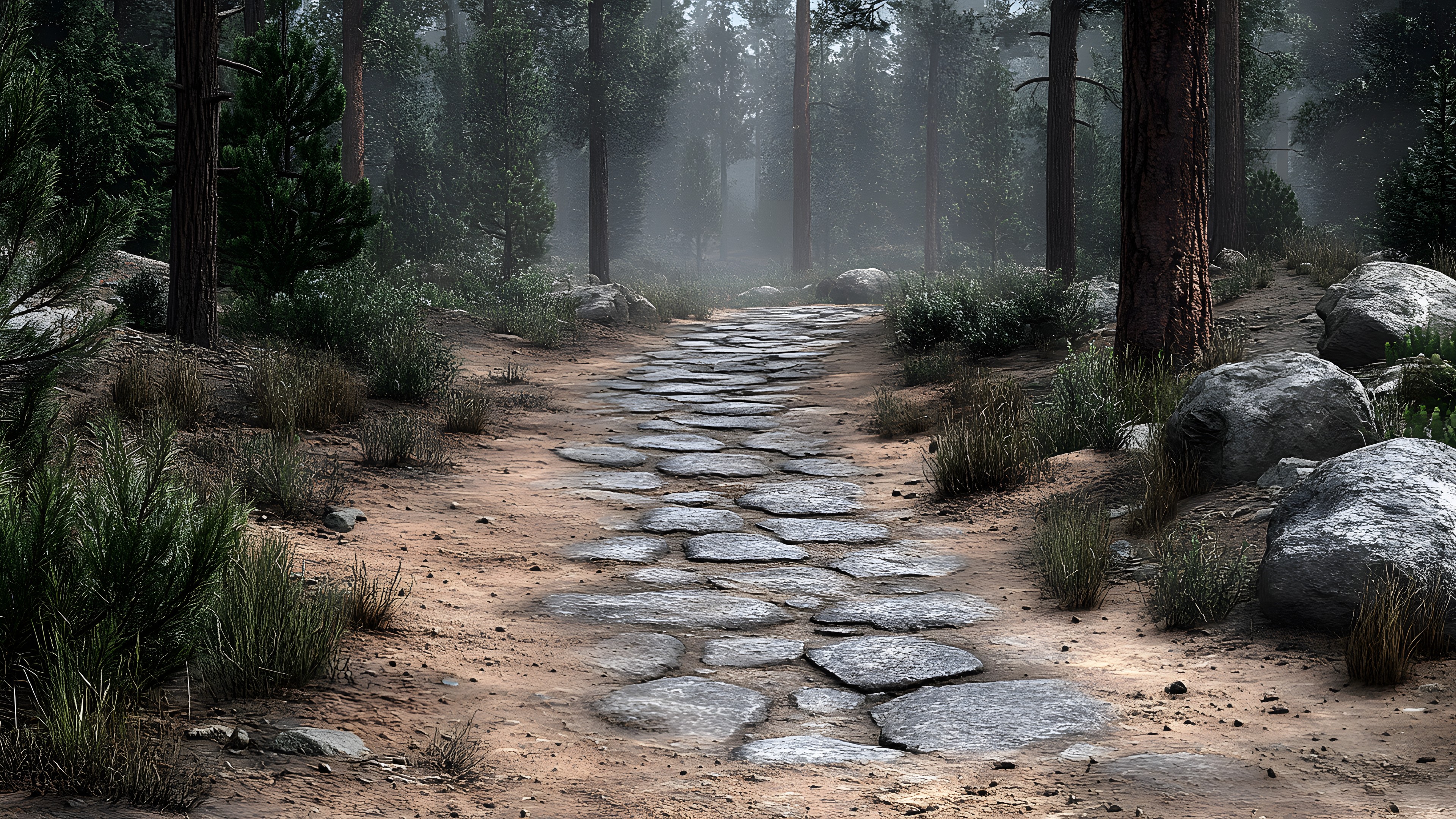 Plants, Natural landscape, Forest, Trail, Rock, Wilderness, Plant community, Woodland, Trunk, Spruce-fir forests, Woody plant, Jungle, Walkway, Old-growth forest, Northern hardwood forest, Grove, Temperate broadleaf and mixed forest, Valdivian temperate rain forest, Tropical and subtropical coniferous forests, Conifers