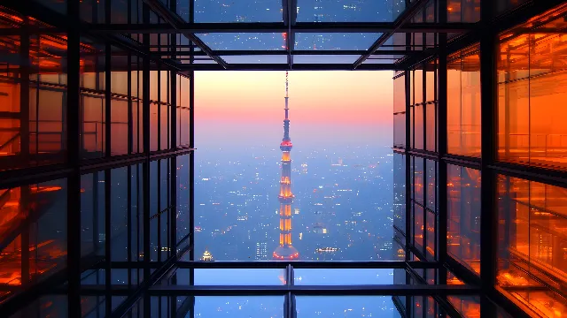 Tower, High-rise building, Skyscraper, Evening, Engineering, Dusk, Headquarters, Cityscape, Night