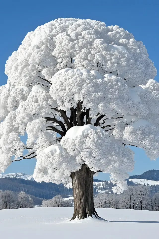 Branch, Snow, Winter, Frost, Freezing, Twig, Woody plant, Trunk, Ice, Precipitation