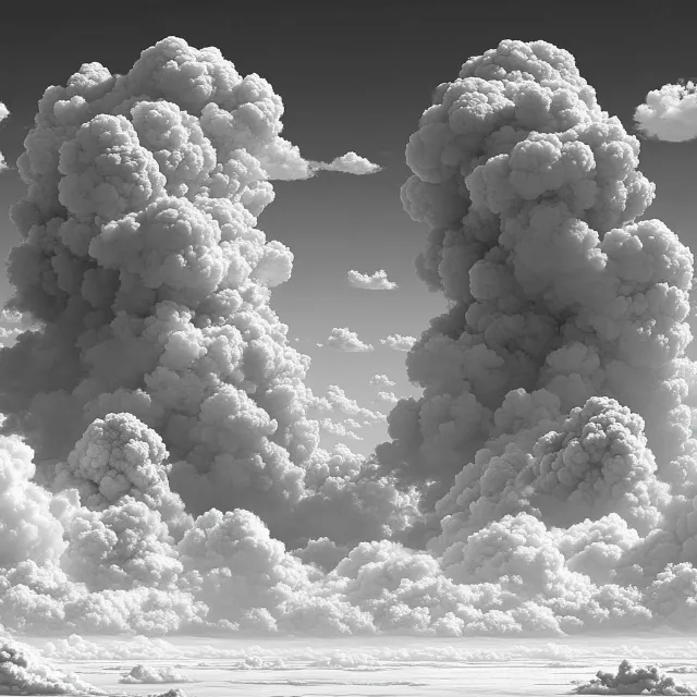 Cloud, Monochrome photography, White, Cumulus, Meteorological phenomenon, Black and white, Monochrome, Grey, Still life photography, Wind, Smoke