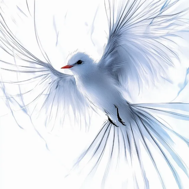 White, Bird, Wing, Beak, Flight, Feather, Tail