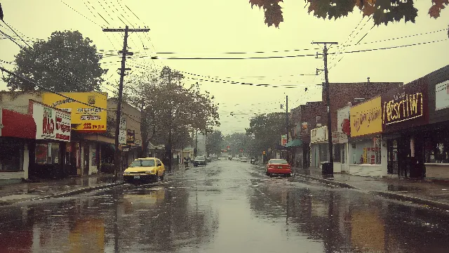 Water, Car, Sky, Window, Building, Vehicle, Cloud, Road surface, Infrastructure, Motor vehicle, Street light, Thoroughfare, Tree, Automotive lighting, Asphalt, Mode of transport, Electricity, Neighbourhood, Residential area, Line