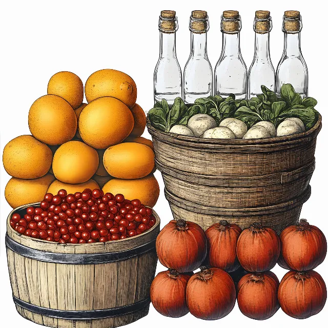 Food, Produce, Fruit, Natural foods, Basket, Ingredient, Vegetable, Food group, Storage Basket, Gourd, Apple, Orange, Superfood, Pumpkin, Tomato, Winter squash, Clip art, Cucurbits, Clementine, Squash