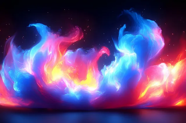 Blue, Red, Orange, Flame, Heat, Fire, Graphics, Design, Graphic design, Night