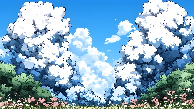 Blue, Cloud, Cumulus, Meteorological phenomenon, Animation