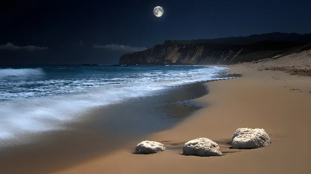 Water, Sky, Atmosphere, Daytime, Photograph, White, Light, Beach, Nature, Azure, Black, Natural environment, Moon, Body of water, Atmospheric phenomenon, Sunlight, Coastal and oceanic landforms, Natural landscape, Morning, Horizon