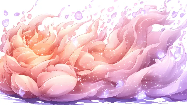 Pink, Purple, Graphics, Graphic design, Paint, Fractal art, CG artwork, Watercolor painting