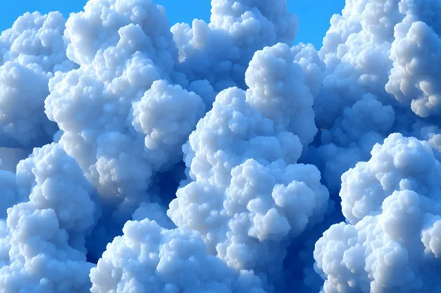 Blue, Cloud, Daytime, White, Cumulus, Meteorological phenomenon, Symmetry