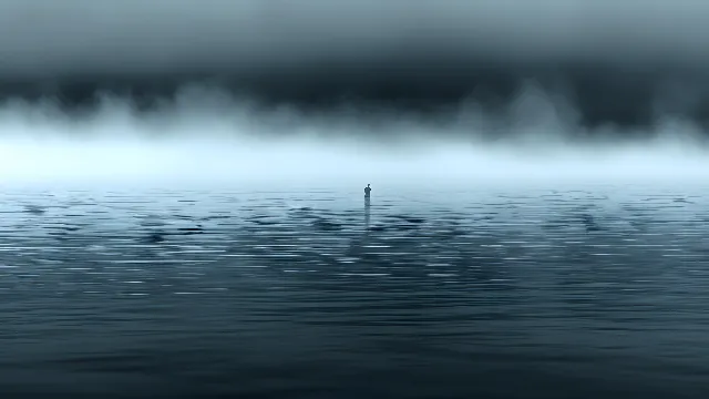 atmospheric phenomenon, Fluid, Liquid, Fog, Black, Mist, Grey, Reflection, Haze, Wind, Lake District