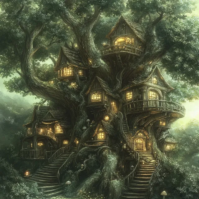 Tree house, Design, Animation, Outdoor Structure, CG artwork, Video Game Software