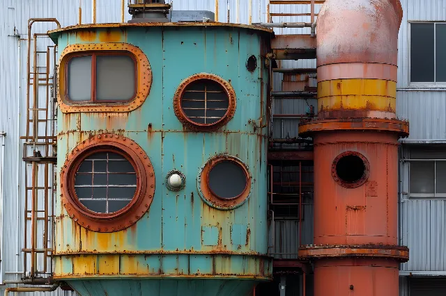 Machine, Pipe, Cylinder, Rust