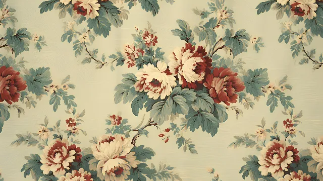 Flower, Plant, Leaf, Botany, Branch, Textile, Creative arts, Art, Petal, Flowering plant, Pattern, Beige, Shrub, Pedicel, Herbaceous plant, Painting, Rose, Floral design, Illustration, Flower Arranging