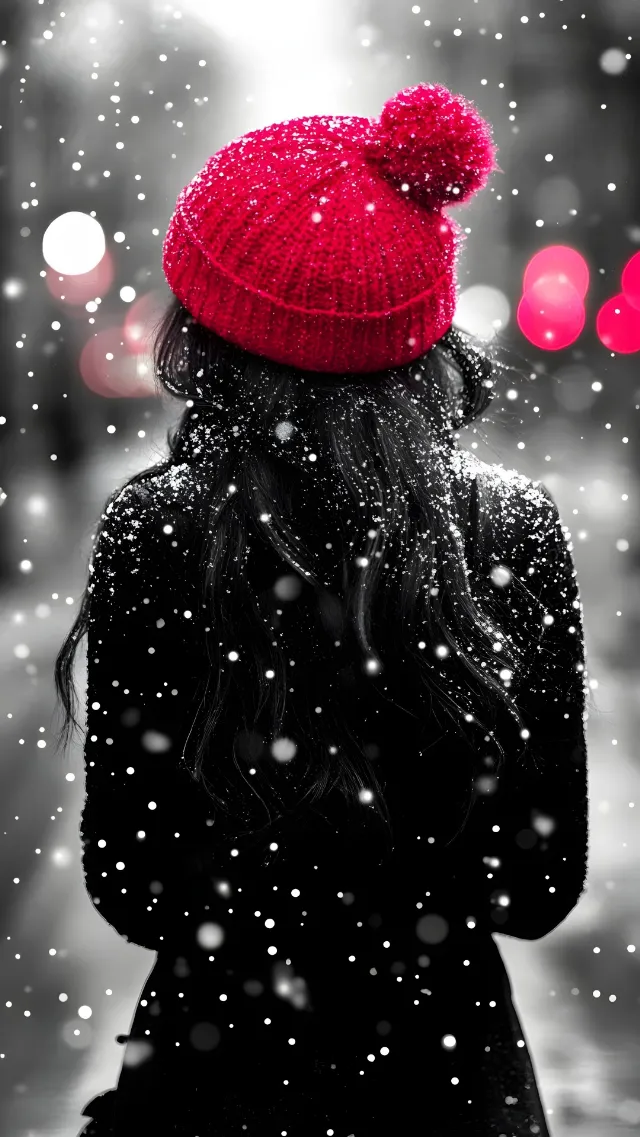 Red, Fashion, Winter, Knit cap, Woolen, Beanie, Fur, Hood, Wool, Fur clothing, Precipitation, Freezing