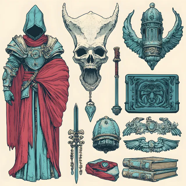 Fictional character, Skull, Bone, Symbol, Graphics, Graphic design, Armour