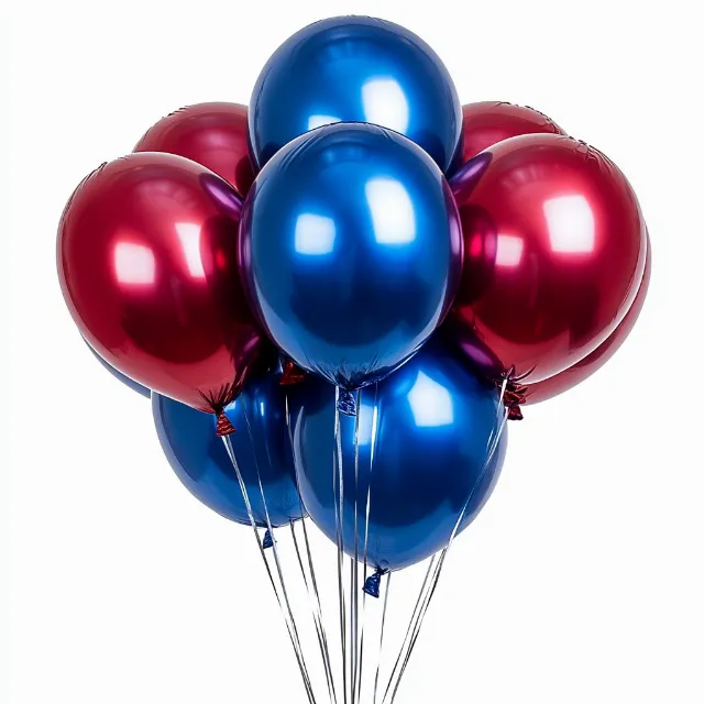 Blue, Red, Balloon, Party Supply