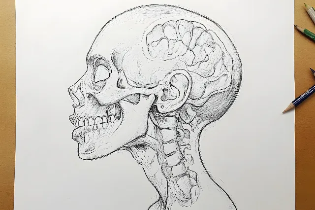 Bone, Jaw, Drawing, Skull, Tooth, Skeleton, Line art, Human anatomy, Illustration, Sketch