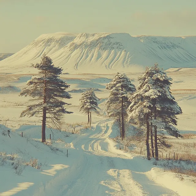 Winter, Snow, Freezing, Slope, Glacial landform, Larch, Ice cap, Conifers, Tundra, Pine family, Ice, Piste, Pine, Fir, Cupressaceae, Precipitation