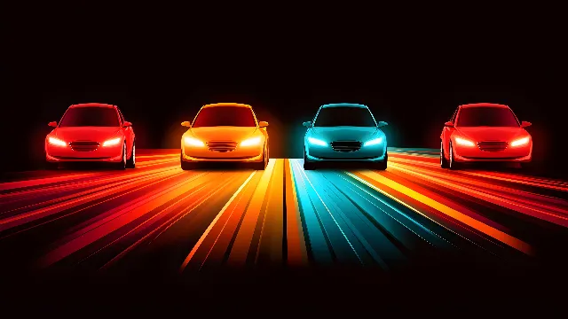 Red, Automotive lighting, Luxury vehicle, Design, Graphics, Automotive Light Bulb, Sports car, Headlamp, Neon, Automotive Tail & Brake Light, Mazda Motor Corporation, Kit car, Personal luxury car, Performance car, Concept car, Graphic design, Night, Automotive Fog Light