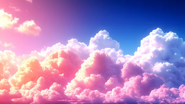 Cloud, Blue, Daytime, Cumulus, Pink, Meteorological phenomenon, Purple, Sunlight, Evening, Dusk