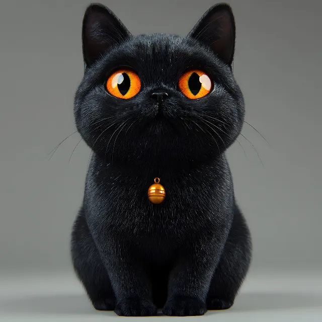 Cat, Felidae, Felinae, Toy, Facial expression, Whiskers, Snout, Carnivores, Black, Black cat, Terrestrial animal, Animal Figure, Fur, Tail, Stuffed toy, Plush, Domestic short-haired cat, Bombay cat