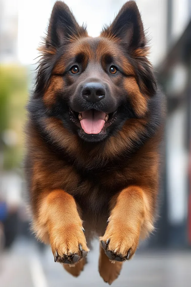 Dog, Carnivores, Snout, German Shepherd, Old German Shepherd Dog, Working animal, Terrestrial animal, Canidae, Fur, Herding dog, King Shepherd, Guard dog, Ancient dog breeds, Rare dog breed, Tongue, Shiloh Shepherd dog, Bohemian shepherd