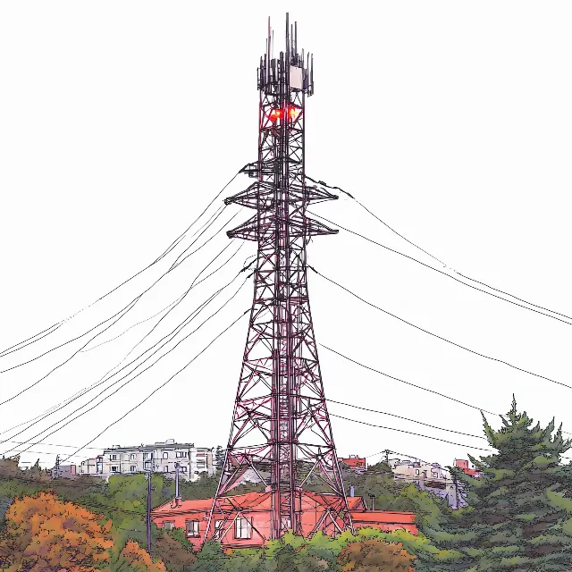 Tower, Overhead power line, Electricity, Electrical Supply, Public utility, Iron, Transmission tower, Transmitter station, Wire, Telecommunications engineering, Cellular network, Electrical cable, Electrical network, pole, Engineering, Antenna, Steel