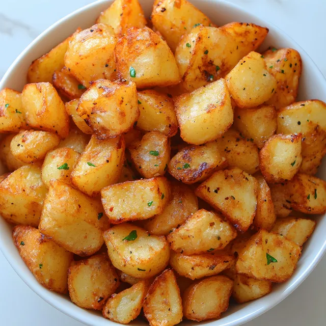 Food, Produce, Vegetable, Ingredient, Fried food, Potato, Recipe, Root Vegetables, Side dish, Cooking, Patatas bravas, Batata harra, Yukon Gold potato, Home fries, Nightshade, Fast food, Tuber, Vegetarian cuisine, Breakfast, Garnish