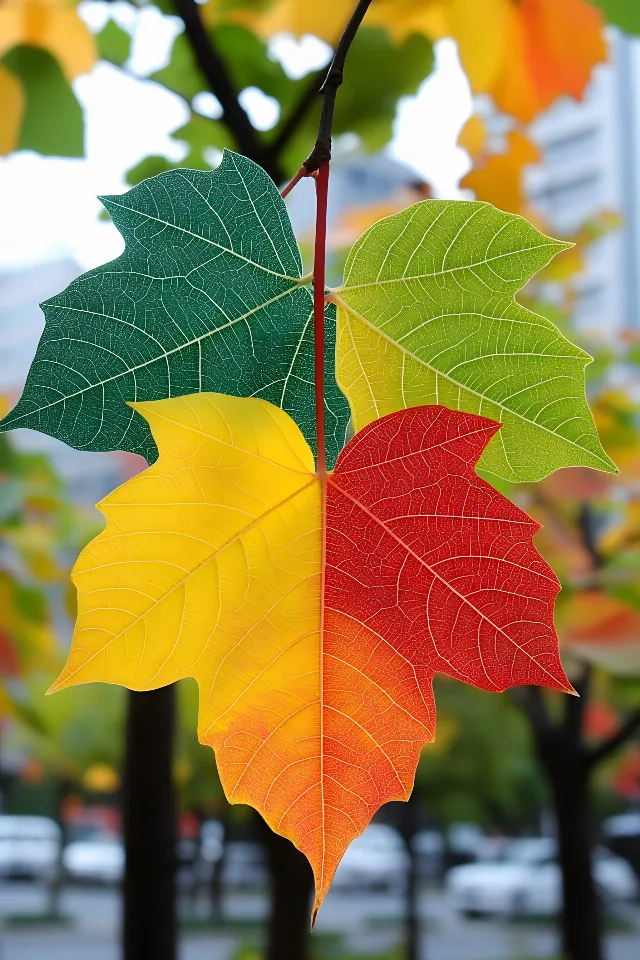 Leaf, Yellow, Red, Green, Branch, Orange, Twig, Autumn, Maple leaf, Sugar maple, Rocky mountain maple, Maple