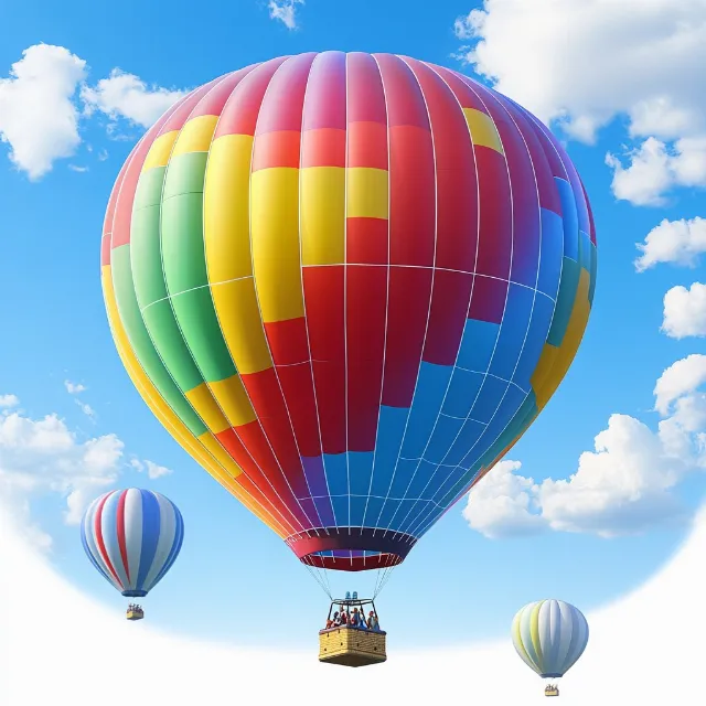 Cloud, Sky, Aerostat, Hot air ballooning, Atmosphere, Daytime, Photograph, Hot air balloon, Blue, Light, Azure, Nature, Natural environment, Balloon, World, Sunlight, Mode of transport, Air travel, Outdoor recreation, Line