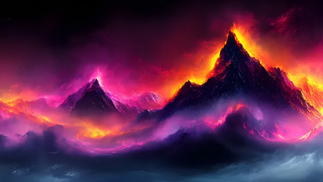 Red, geological phenomenon, Volcano, Aurora, Types of volcanic eruptions, Lava, Graphics, Meteorological phenomenon, Red sky at morning, Volcanic landform, Graphic design, Dawn, Sunrise, Afterglow, Night, Fractal art