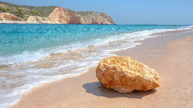 Water, Sky, Blue, Beach, Azure, Natural landscape, Coastal and oceanic landforms, Wood, Landscape, Wind wave, Formation, Horizon, Headland, Shore, Geology, Sand, Rock, Klippe, Tropics, Wave