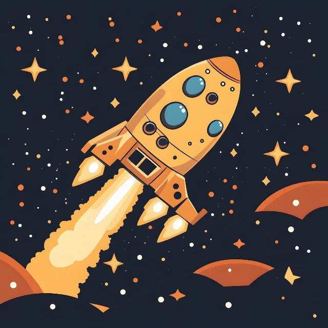 Orange, Spacecraft, Astronomical object, Rocket, Outer space, Illustration, Star, Aerospace Engineering, Universe, Graphics, Astronomy, Clip art, Space Shuttle program, Graphic design, Science, Astronaut