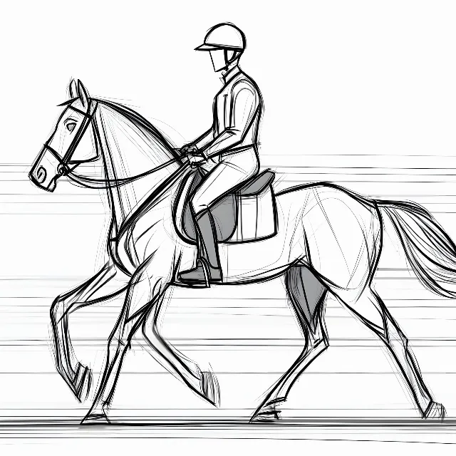 Horse, Horse tack, Line art, Horse Supplies, Bridle, Equestrianism, English riding, Mare, equestrian sport, Rein, Animal sports, Sketch, Mane, Stallion, Saddle, Western riding, English pleasure, Equitation, Jockey, Clip art