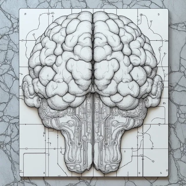 Drawing, Sketch, Line art, Design, Diagram, Brain, Science