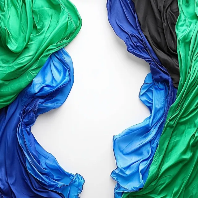 Blue, Green, Silk, Dye