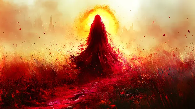 Red, Orange, geological phenomenon, Heat, Red sky at morning, Graphics, Volcano, Fictional character, CG artwork, Graphic design, Fire, Types of volcanic eruptions