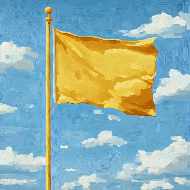 Blue, Yellow, Flag, Wind